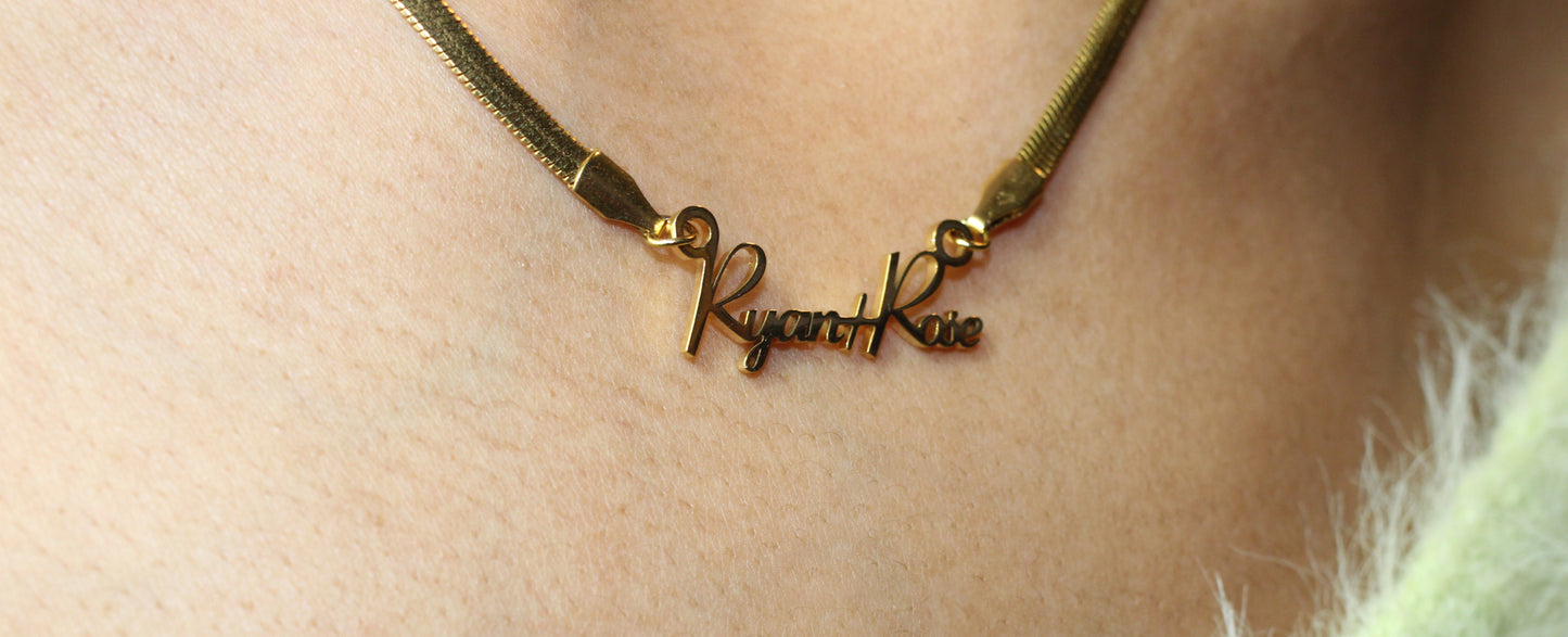 Couple's Name Plate Necklace