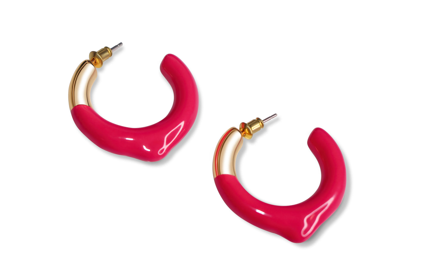 Gold Mini Raspberry Hoops