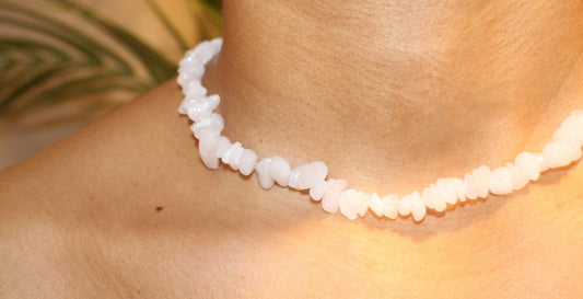 White Jade Quartz Necklace