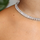 Silver Baguette Necklace
