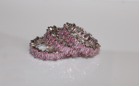 Pink Halo Ring