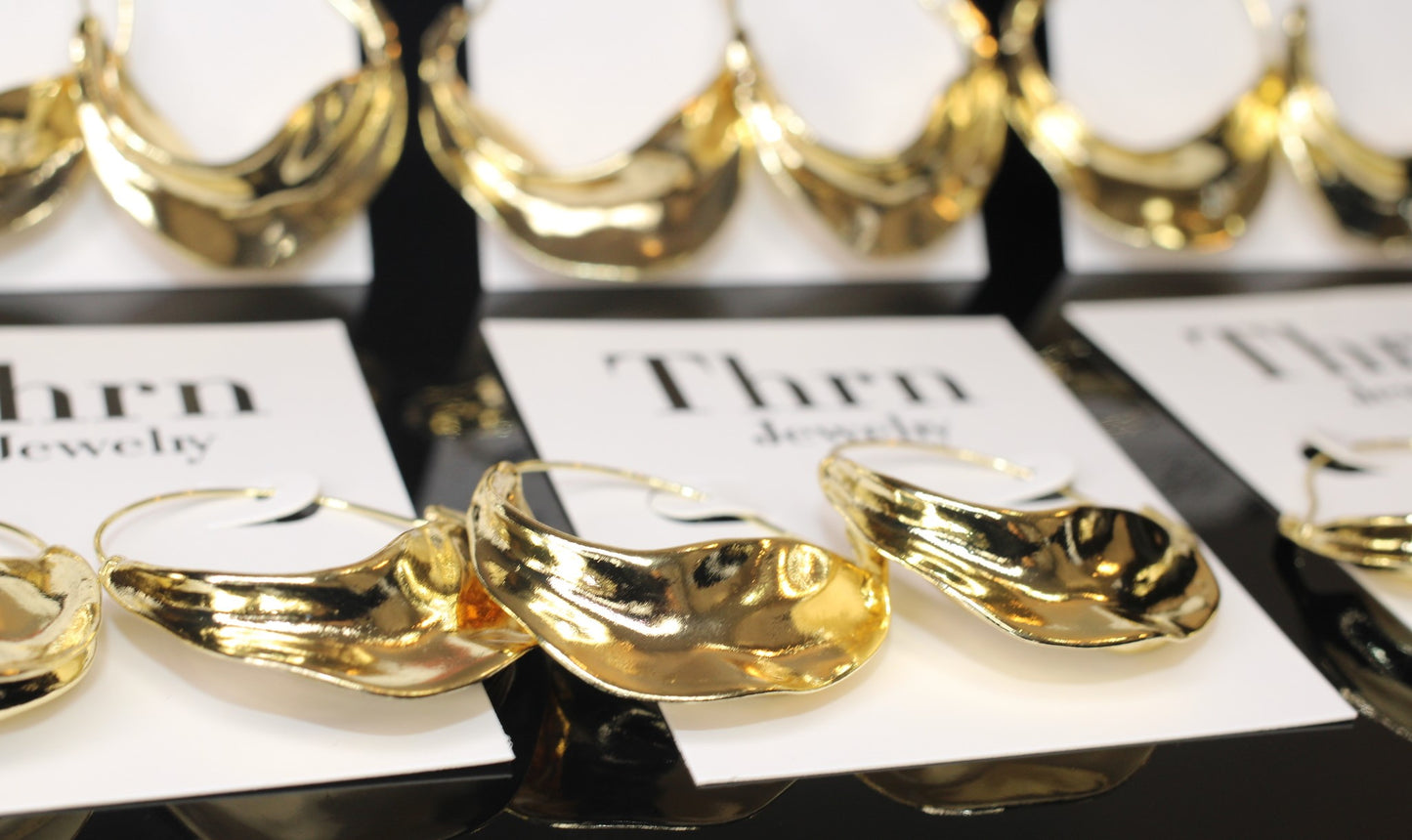 Gold Silhouette Hoops
