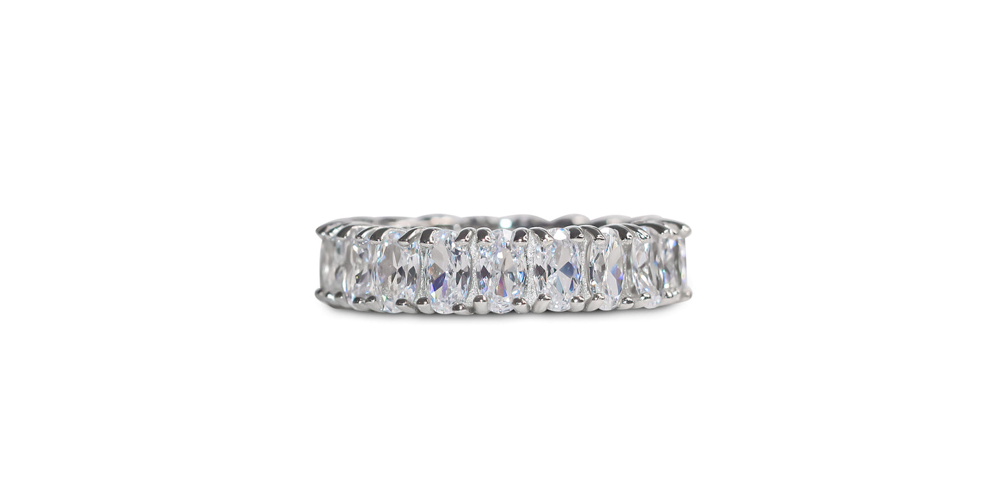 Silver Rounded Eternity Ring