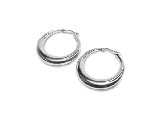 Classic Silver Hoops
