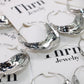 Silver Silhouette Hoops